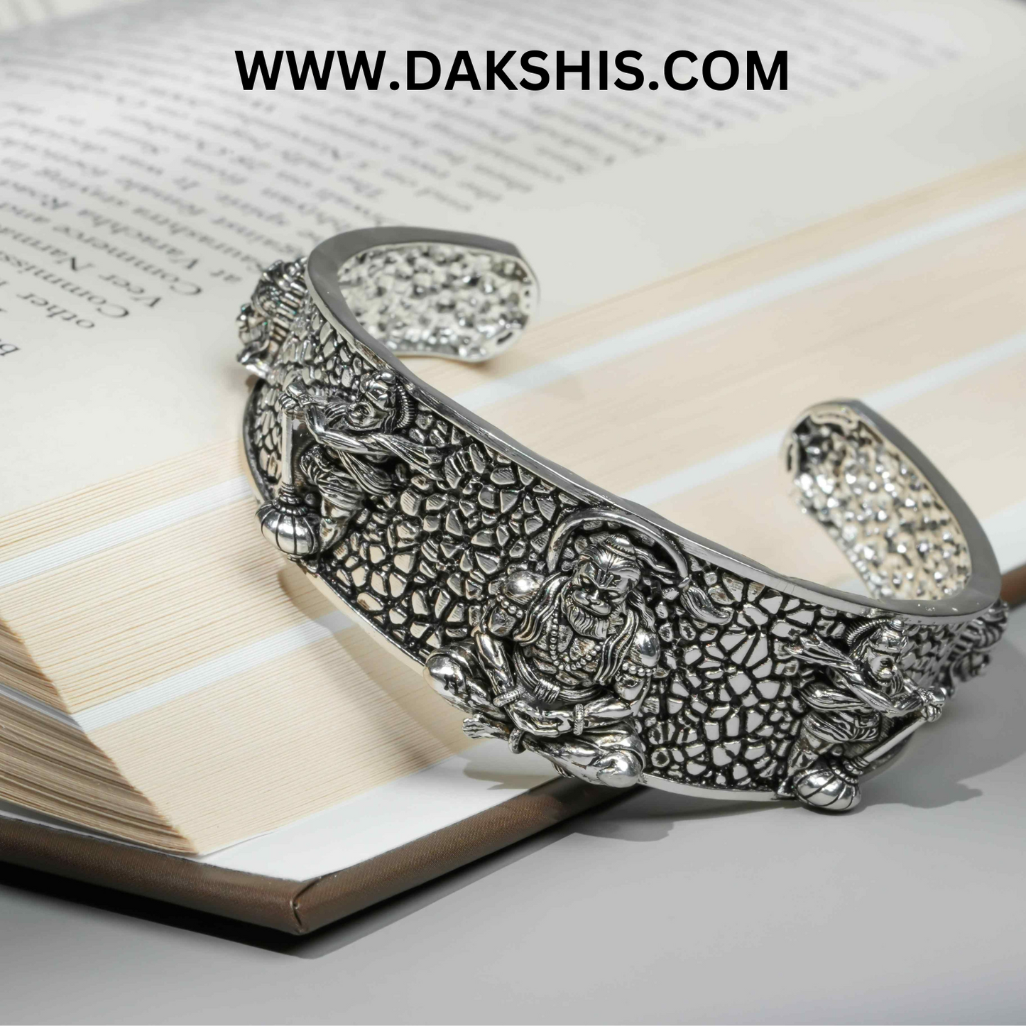 Silver Plated Hanumanji Kada