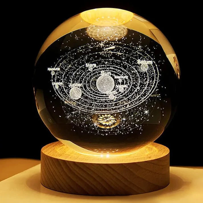 3D Solar Crystal Love Lamp