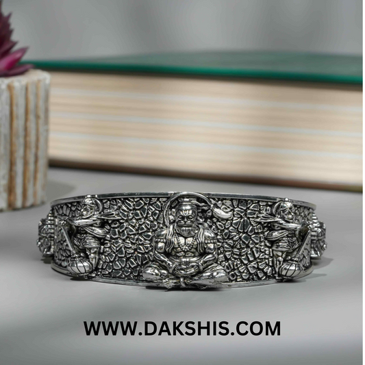 Silver Plated Hanumanji Kada