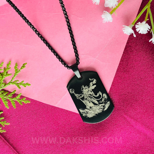 Divine Bahubali With Gada Necklace