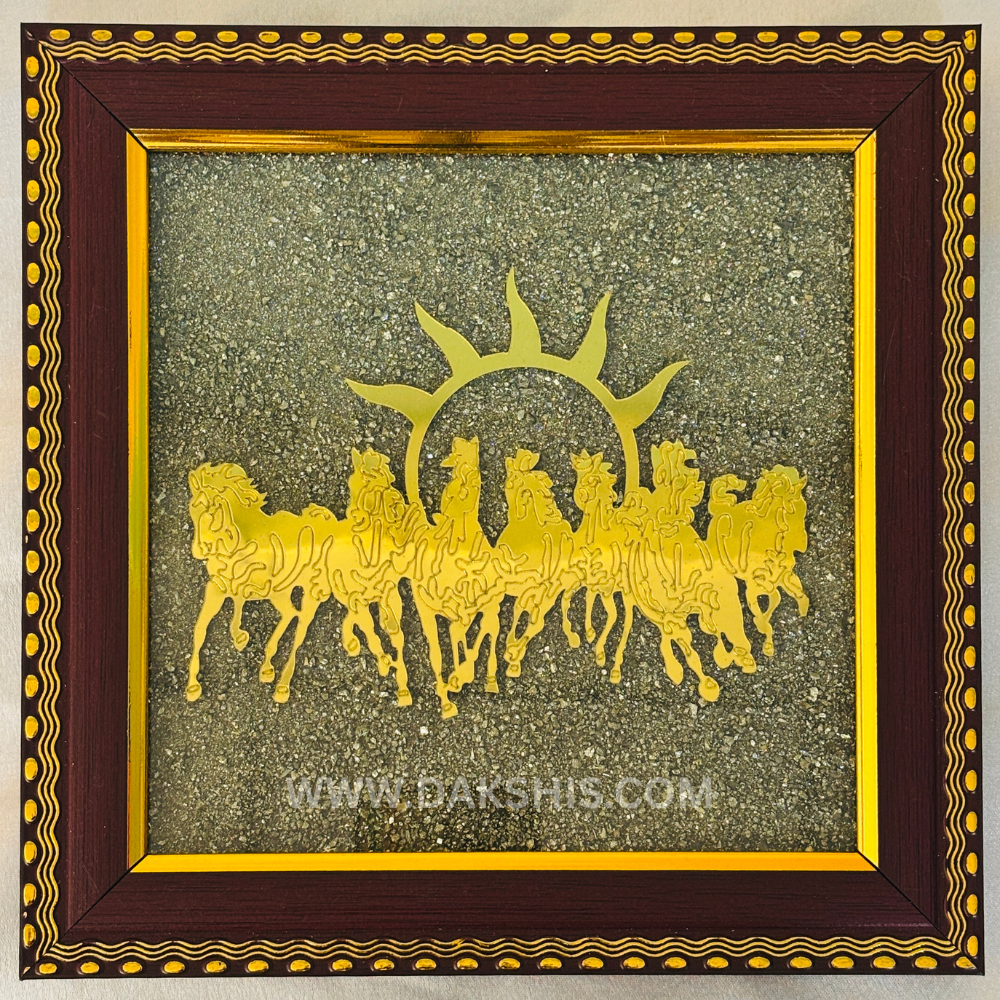 7 Horses on Raw Pyrite Frame ADD ON