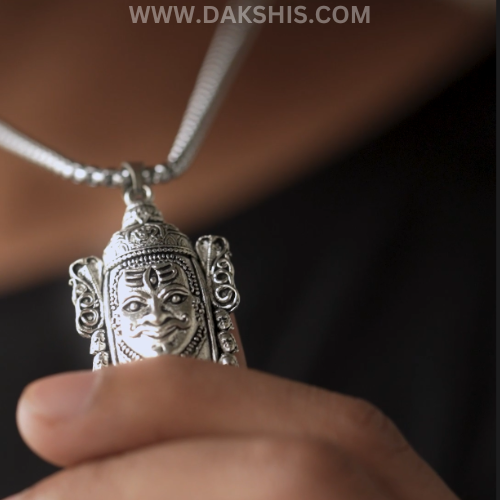 Silver Plated Mahakal Necklace