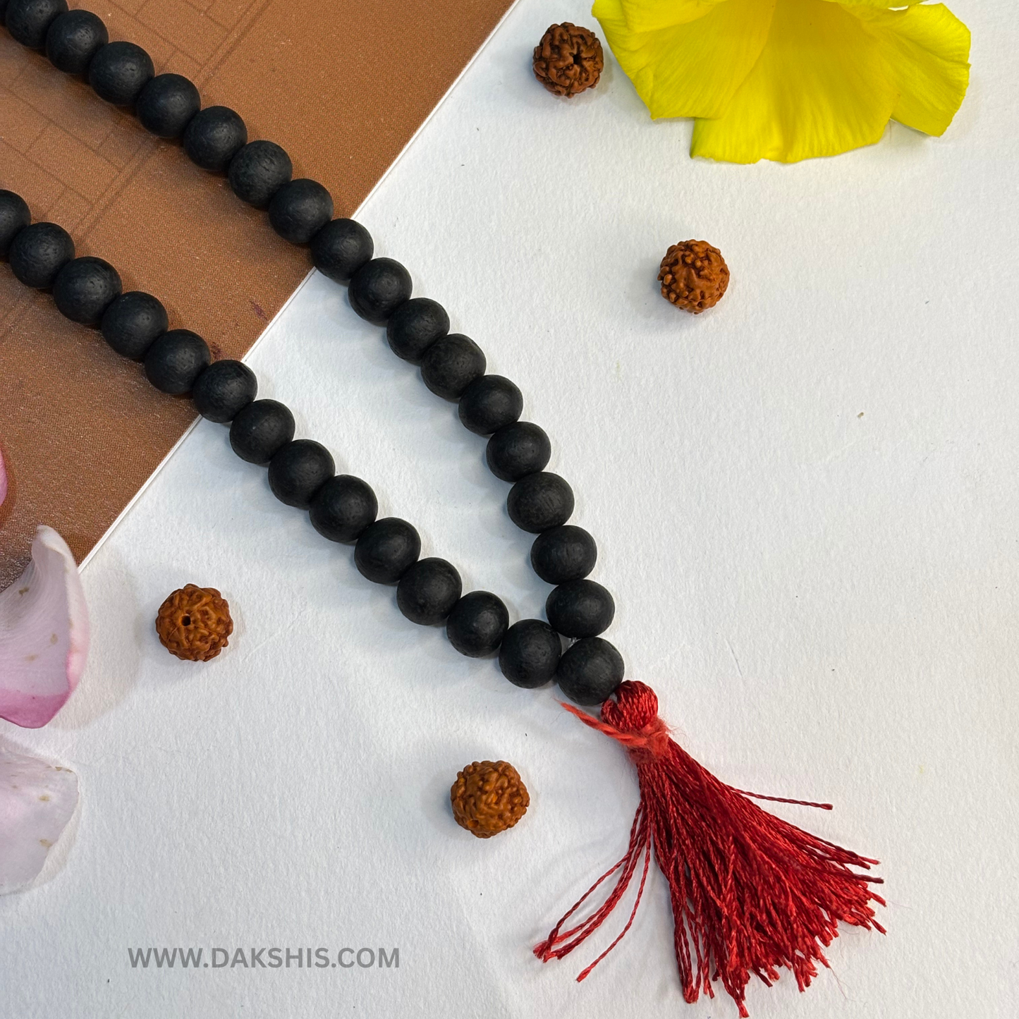 Original Karungali Malai 108 Beads Ebony Wood - Certified ( Free Murugan Locket )