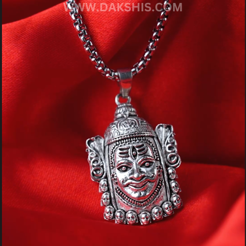 Silver Plated Mahakal Necklace