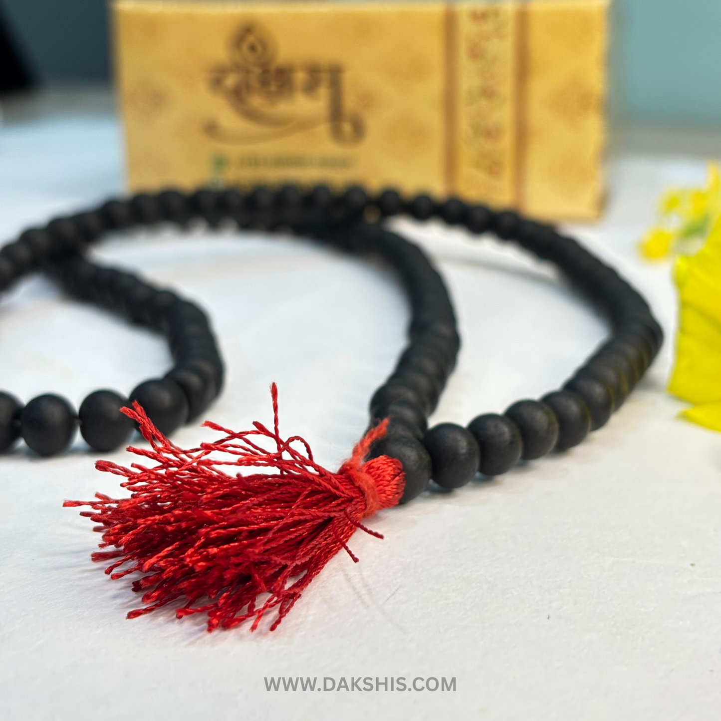 Original Karungali Malai 108 Beads Ebony Wood - Certified ( Free Murugan Locket )