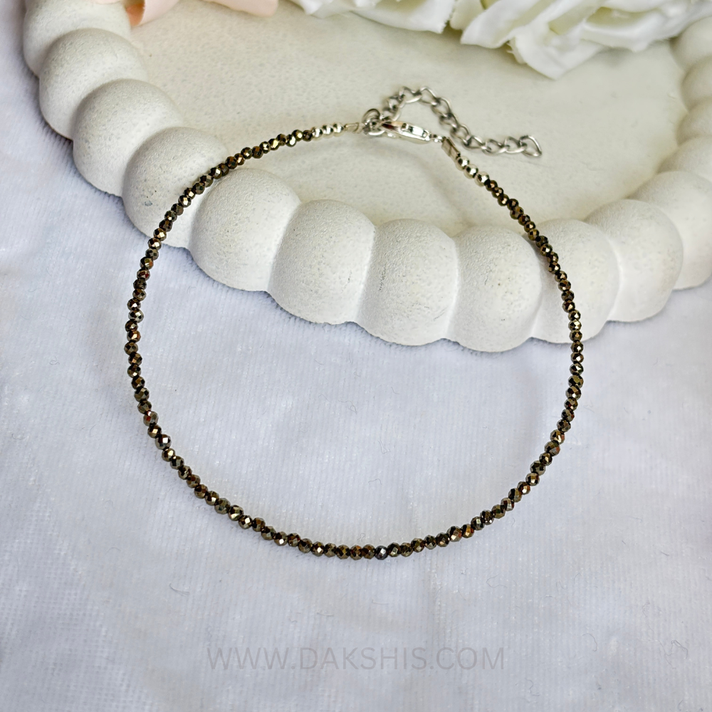 Pyrite Anklet - Wealth, Confidence, Positive Energy