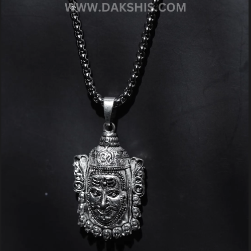 Silver Plated Mahakal Necklace