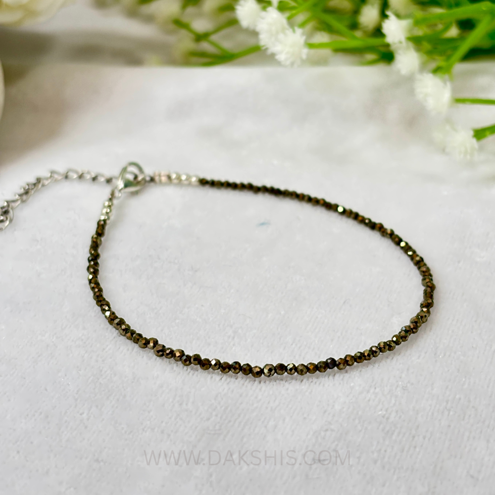 Pyrite Anklet - Wealth, Confidence, Positive Energy
