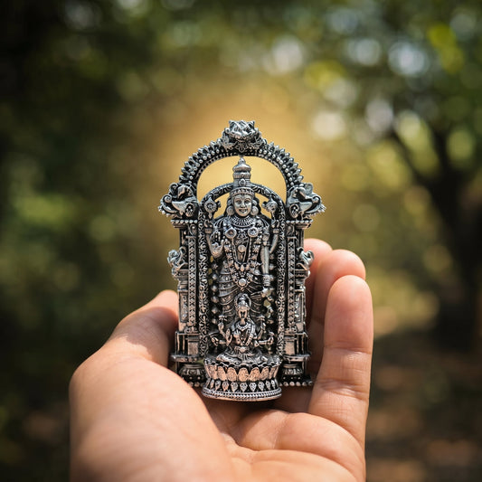 Shri Venkateswara Mahalakshmi Sangam Murti - Silver Plated