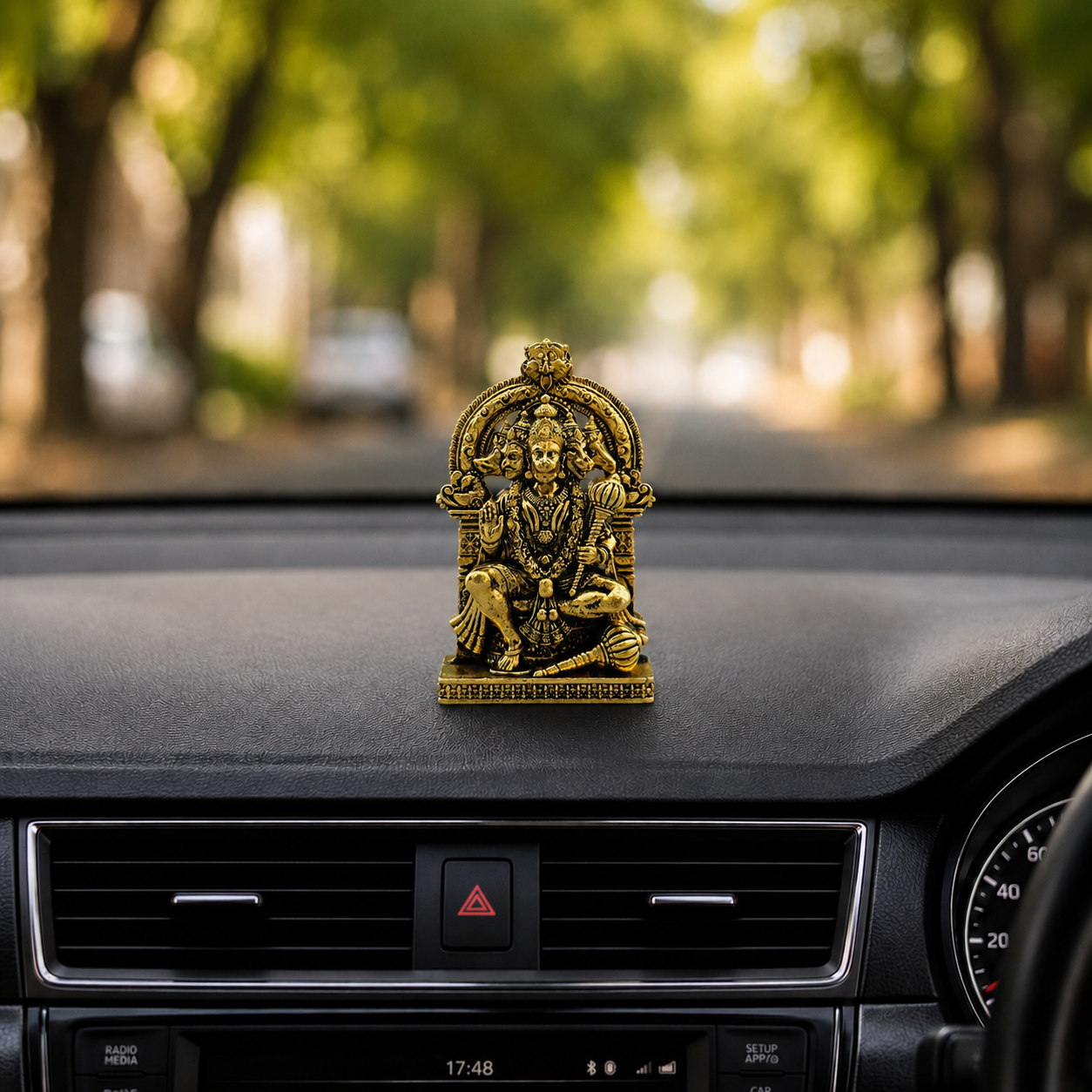 Divine Panchmukhi Bajrangbali Murti - Gold Plated