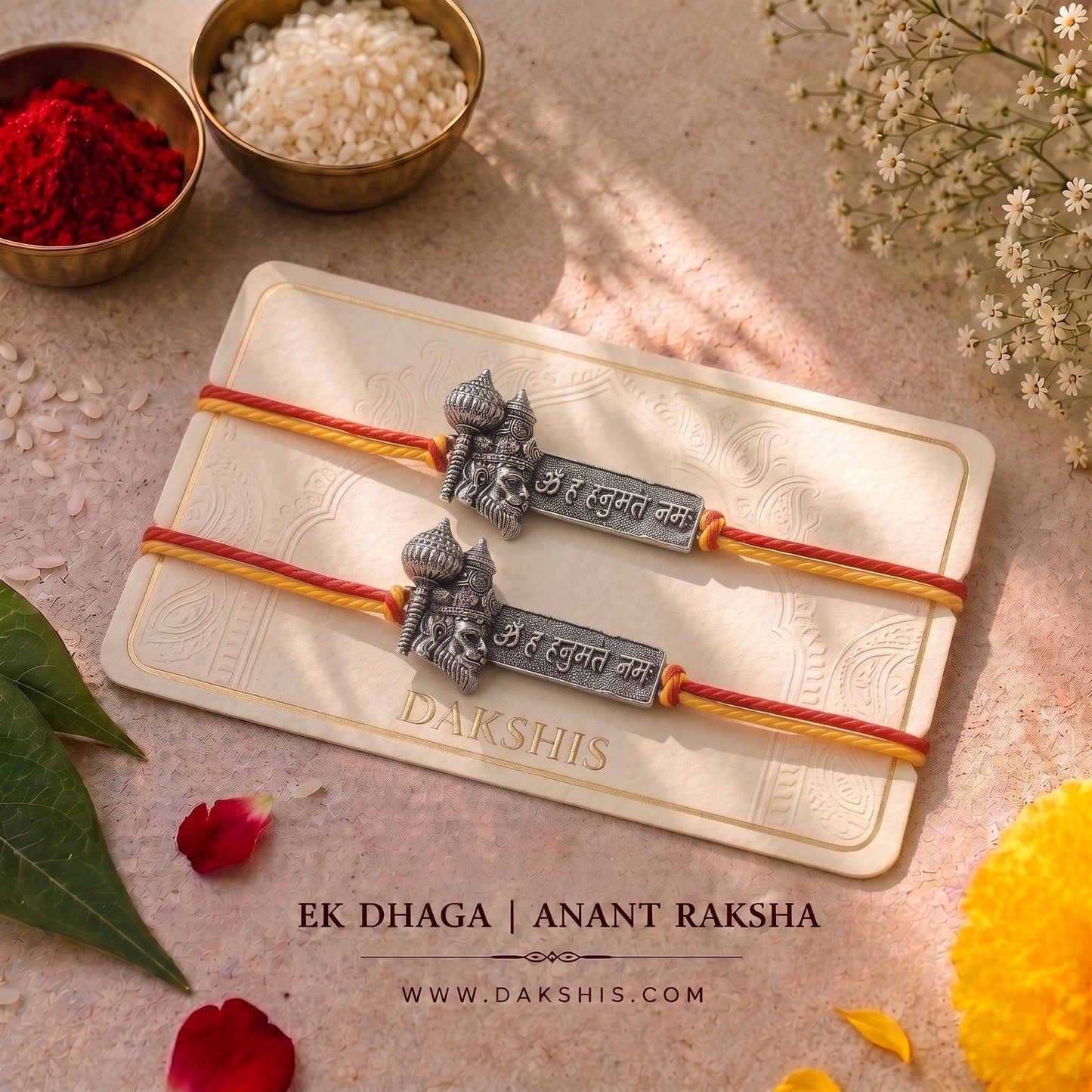 Hanuman Ji Raksha Rakhi - Silver Plated