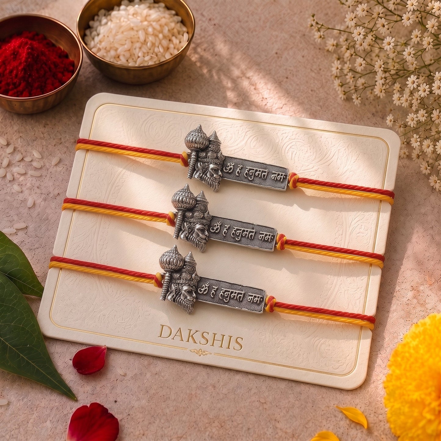 Hanuman Ji Raksha Rakhi - Silver Plated