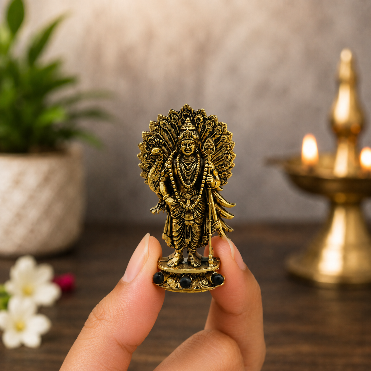 Divine Murugan Sakti Murti -  Gold Plated