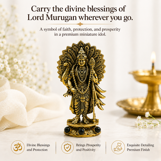 Divine Murugan Sakti Murti -  Gold Plated