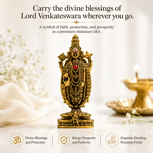 Tirupati Balaji Divine Murti - Gold Plated