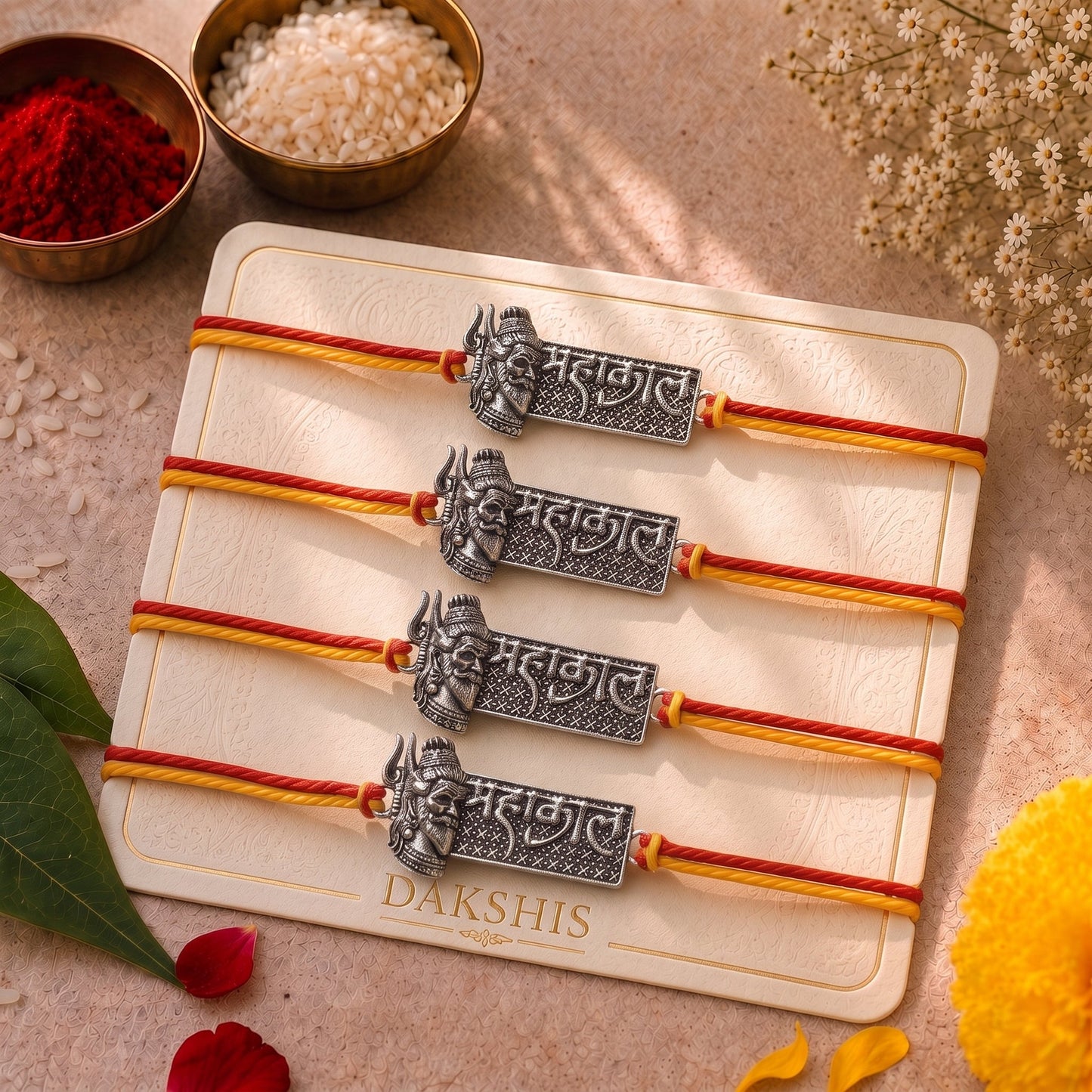 Mahakal Raksha Rakhi - Silver Plated