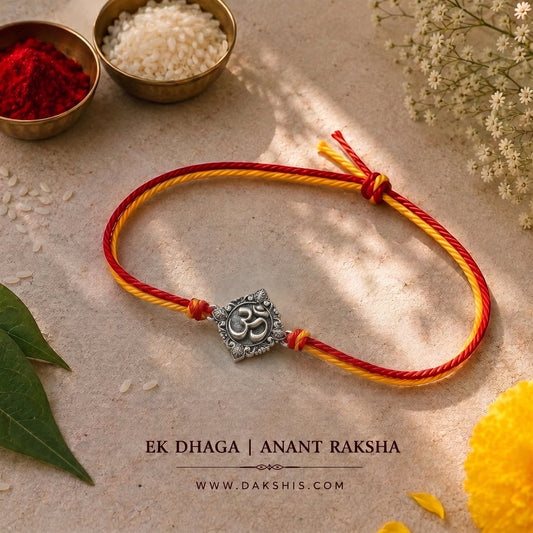 OM Silver Plated Rakhi