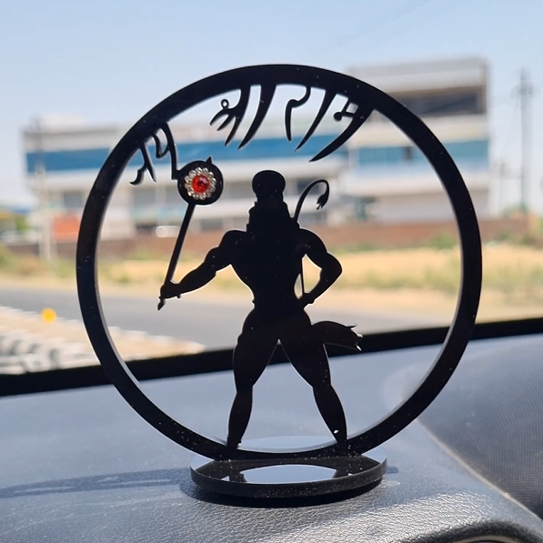 Wooden Hanuman Idol For Car Dashboard