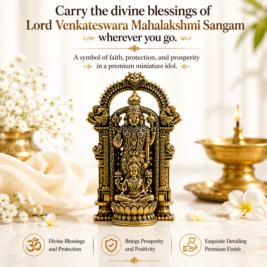 Shri Venkateswara Mahalakshmi Sangam Murti - Gold Plated