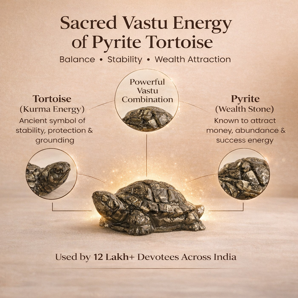 Pyrite Tortoise for Good Luck & Wealth (Kachhua) ADD ON