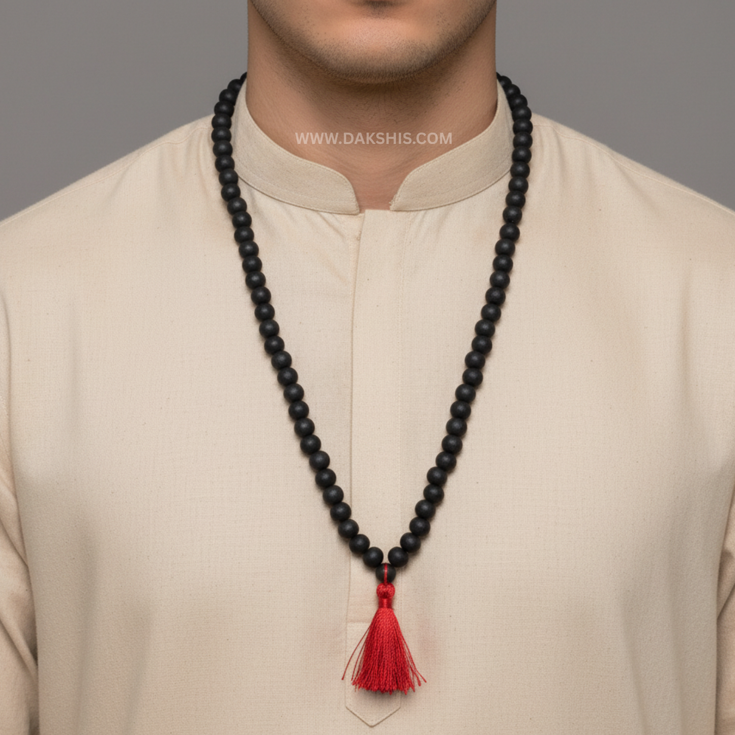 Original Karungali Malai 108 Beads Ebony Wood - Certified ( Free Murugan Locket )