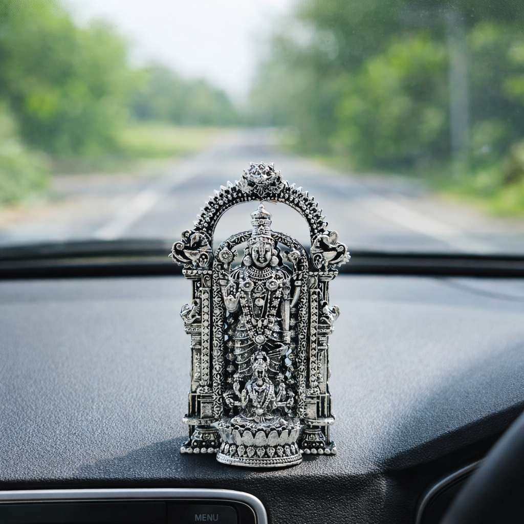 Shri Venkateswara Mahalakshmi Sangam Murti - Silver Plated